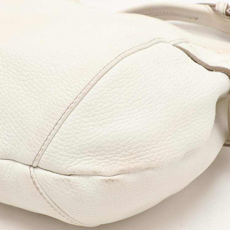 Pre Owned Furla White Leather Hobo