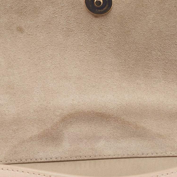 Pre Owned Furla Pale Pink Leather Flap Top Handle Bag