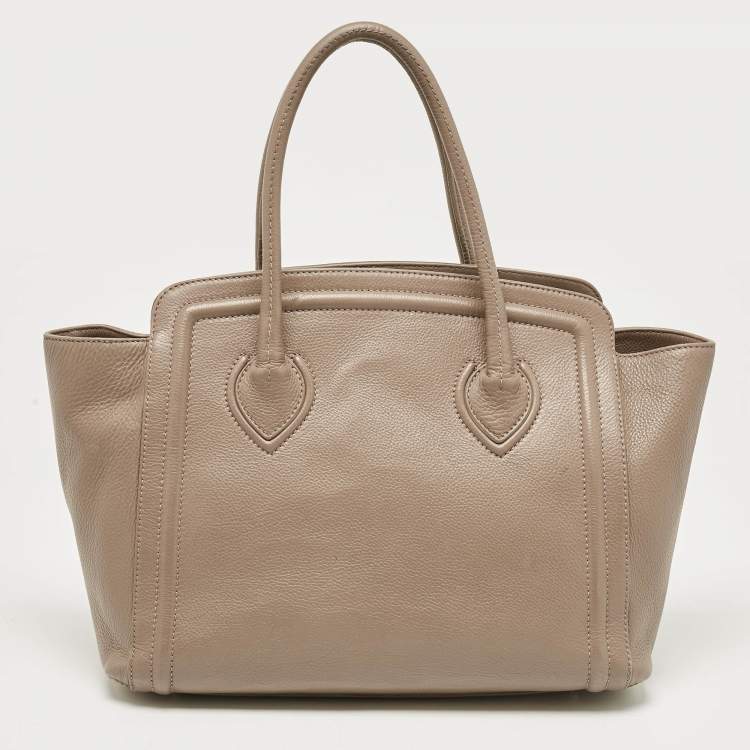 Pre Owned Furla Beige Leather Large College Tote