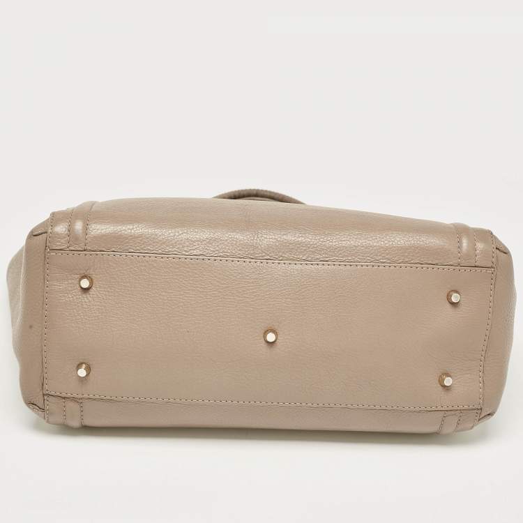 Pre Owned Furla Beige Leather Large College Tote