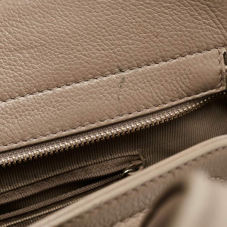 Pre Owned Furla Beige Leather Large College Tote