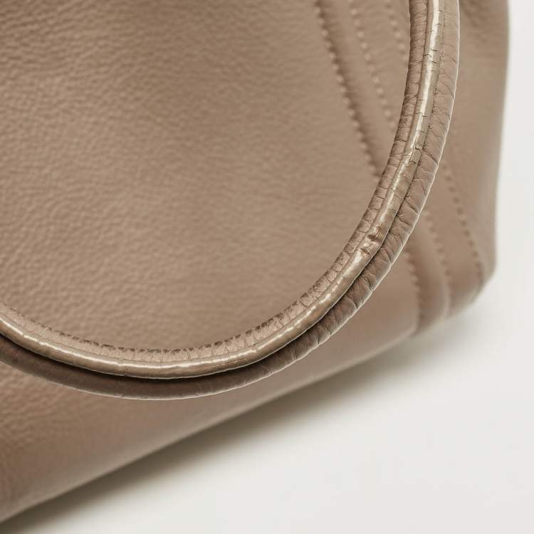 Pre Owned Furla Beige Leather Large College Tote