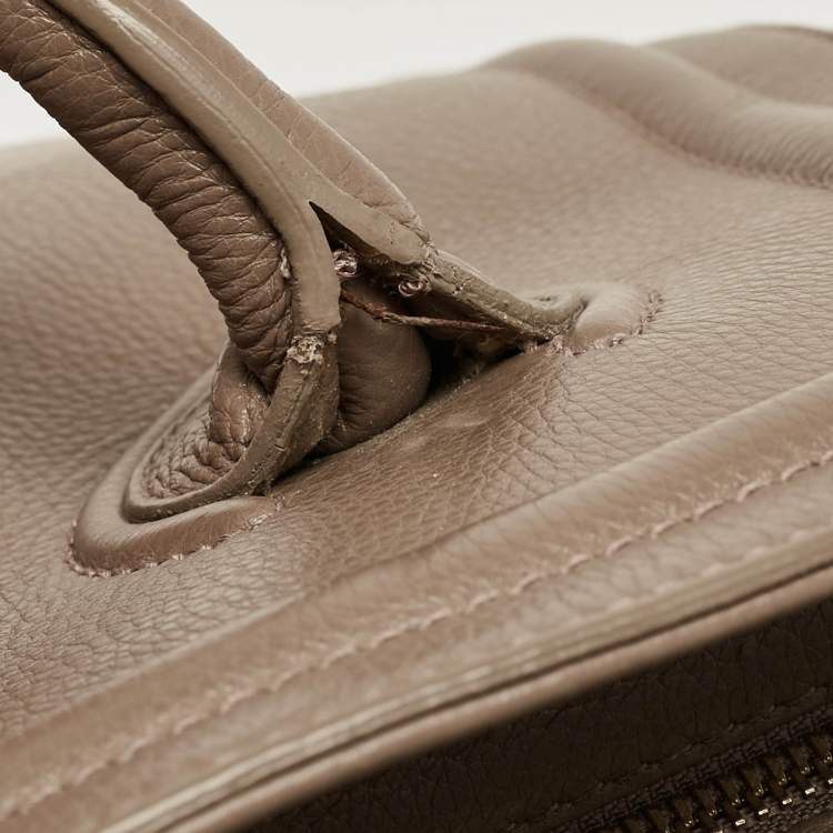 Pre Owned Furla Beige Leather Large College Tote