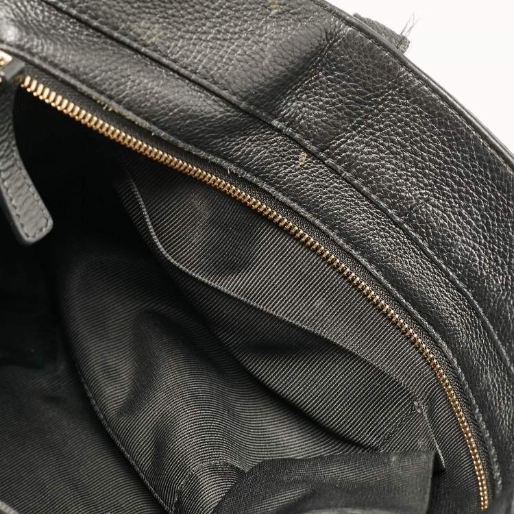 Pre Owned Furla Black Leather Melissa Shopper Tote