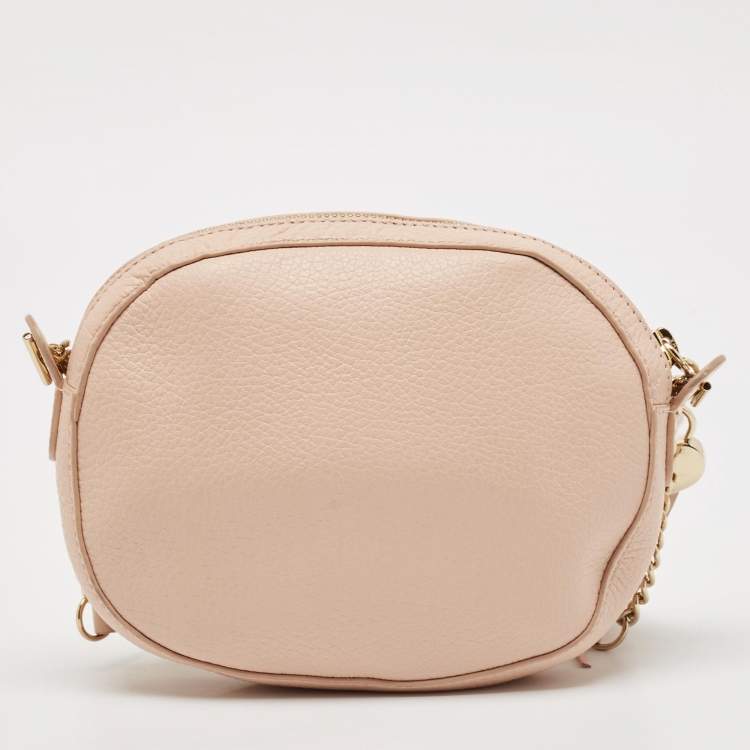 مملوكة مسبقًا Furla Blush Pink Leather Mini Cara Crossbody Bag