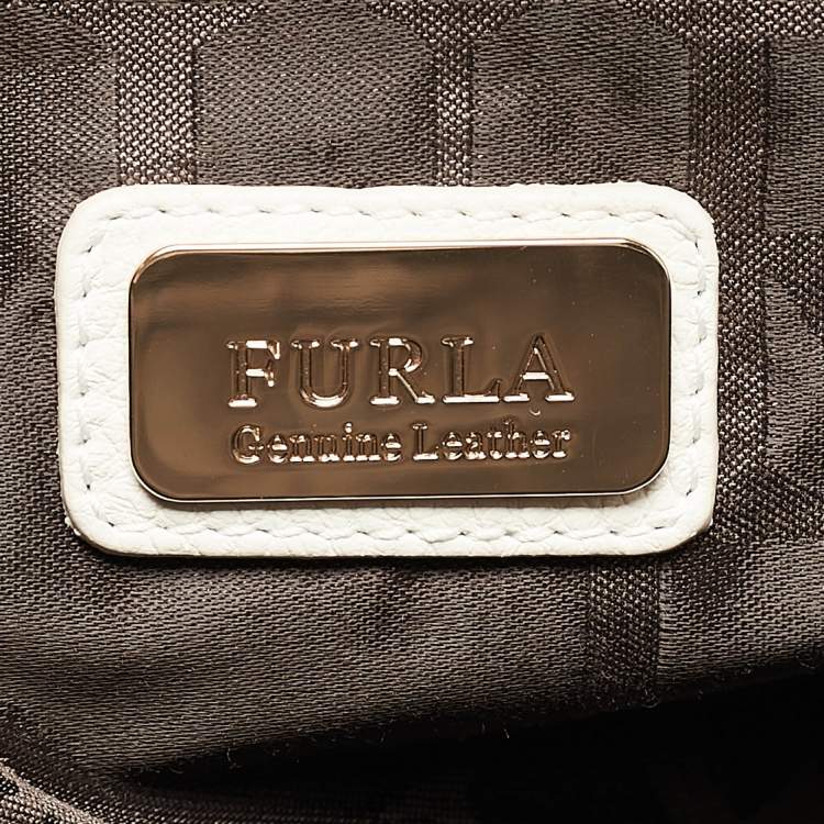 Pre Owned Furla Multicolor Leather Leopard Print Detail Satchel