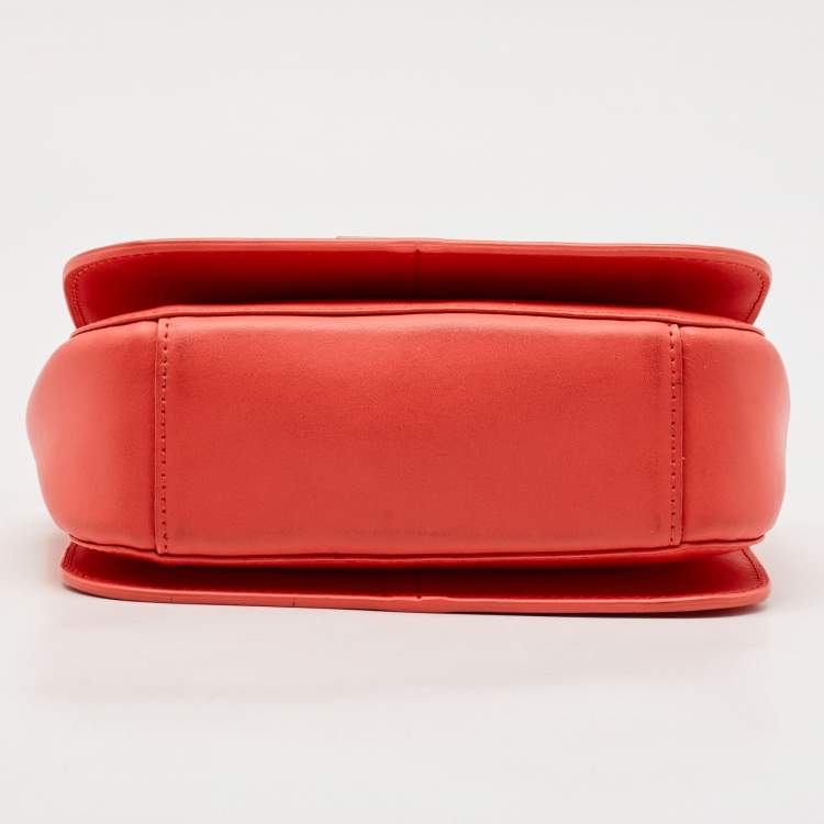 Pre Owned Furla Orange Leather Elisir Crossbody Bag