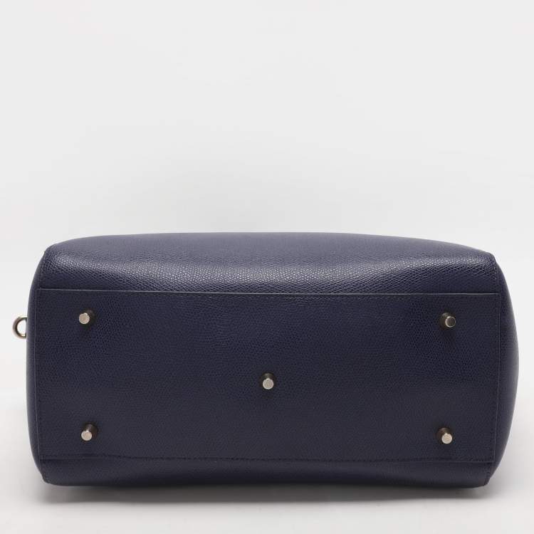 Pre Owned Furla Blue Leather Satchel