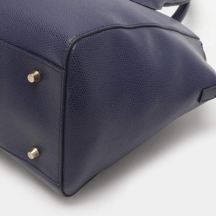 Pre Owned Furla Blue Leather Satchel