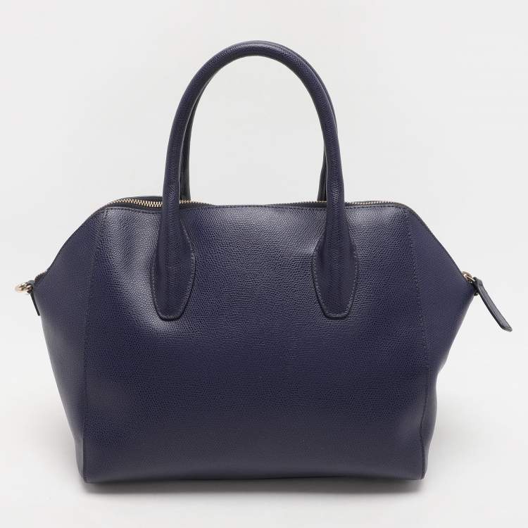 Pre Owned Furla Blue Leather Satchel