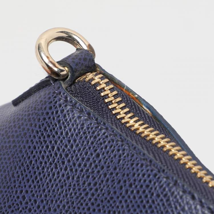 Pre Owned Furla Blue Leather Satchel