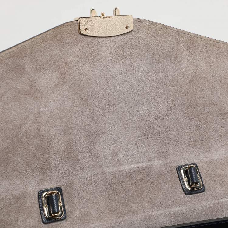 Pre Owned Furla Multicolor Flower and Butterfly Print Coated Canvas Metropolis Top Handle Bag