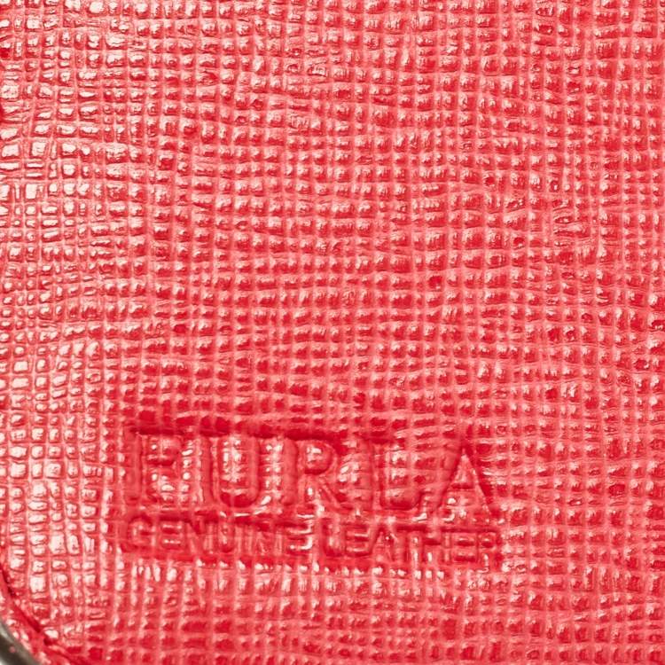 Pre Owned Furla Pink Leather Babylon Compact Wallet