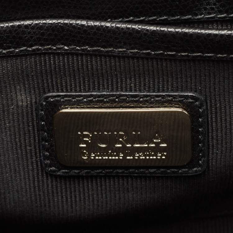 Pre Owned Furla Black Leather Metropolis Shoulder Bag