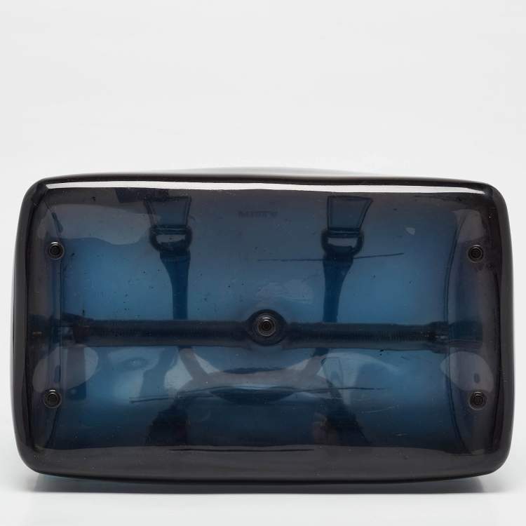 Pre Owned Furla Ombre Blue Rubber Candy Satchel