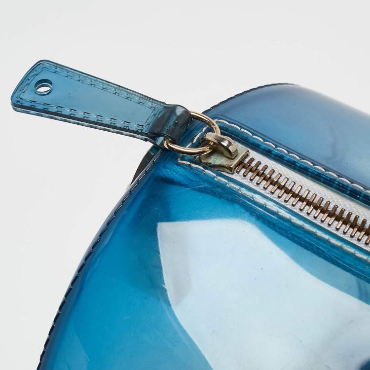 Pre Owned Furla Ombre Blue Rubber Candy Satchel