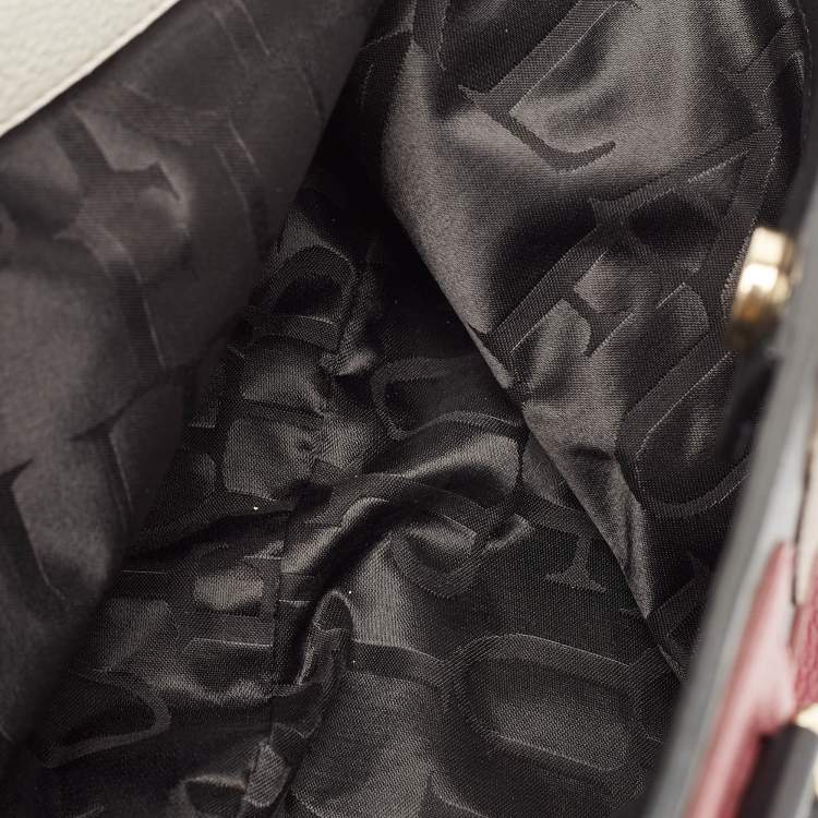 Pre Owned Furla Tricolor Leather Triple Compartment Tote