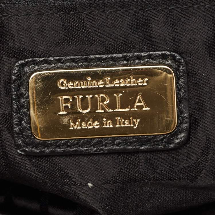 Pre Owned Furla Tricolor Leather Triple Compartment Tote
