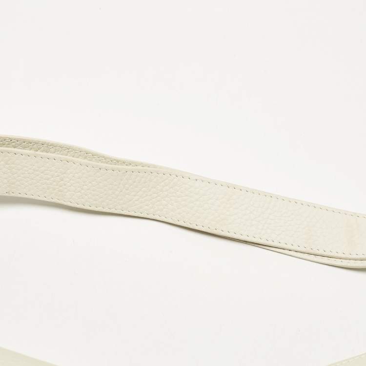Pre Owned Furla Off White Leather Mini Ducale Shoulder Bag