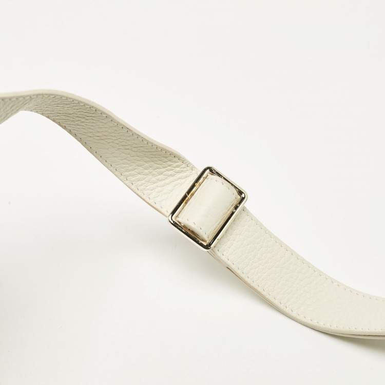 Pre Owned Furla Off White Leather Mini Ducale Shoulder Bag