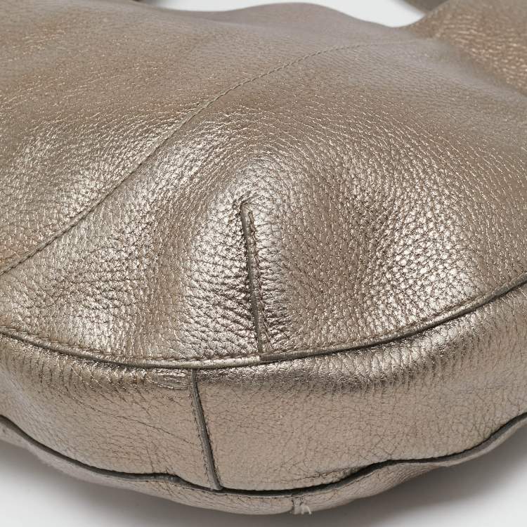 Pre Owned Furla Metallic Leather Hobo