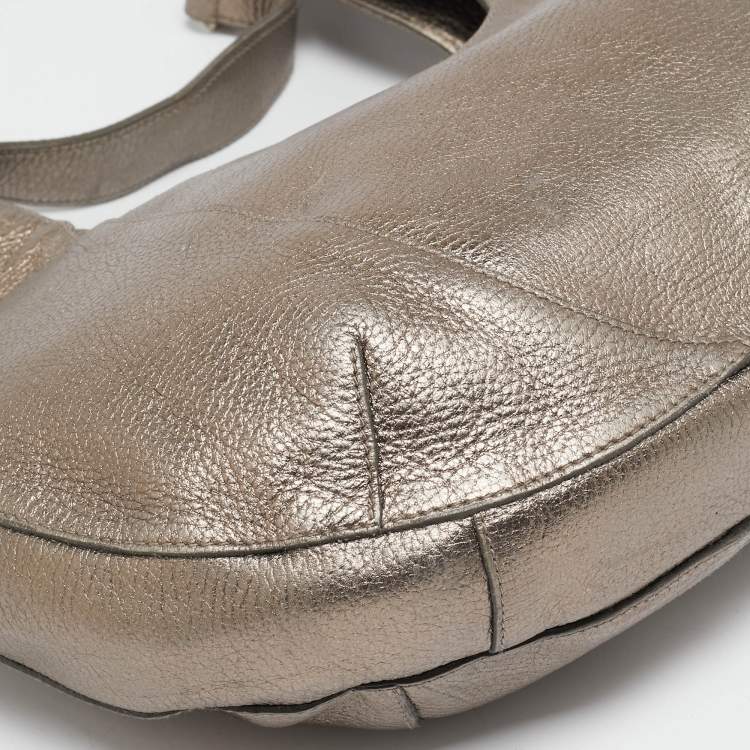 Pre Owned Furla Metallic Leather Hobo
