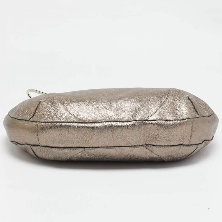 Pre Owned Furla Metallic Leather Hobo