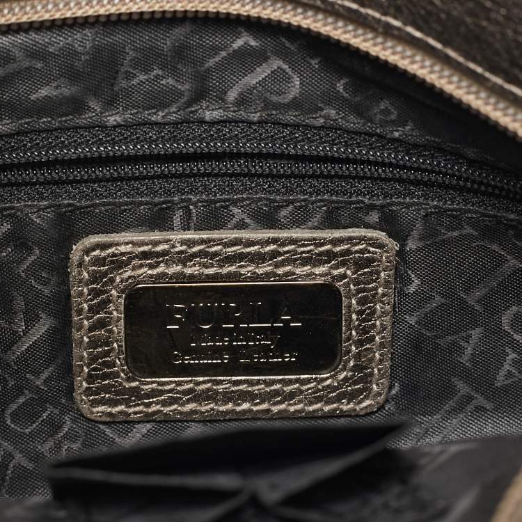 Pre Owned Furla Metallic Leather Hobo