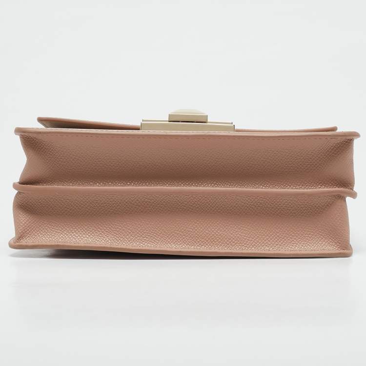 Pre Owned Furla Beige Leather Mini Venere Top Handle Bag