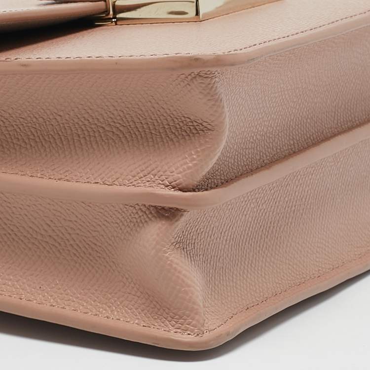Pre Owned Furla Beige Leather Mini Venere Top Handle Bag