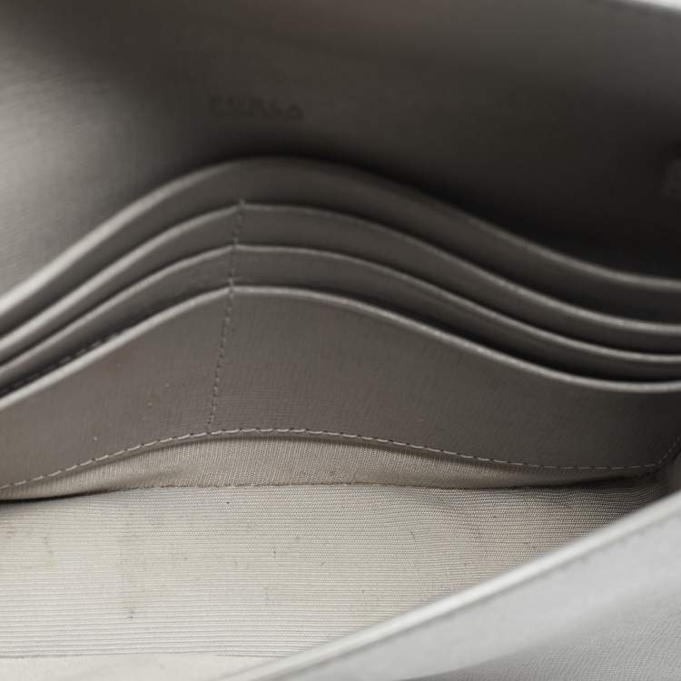 Pre Owned Furla Grey Saffiano Leather Mini Metropolis Crossbody Bag