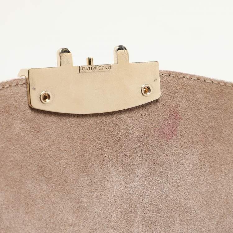 Pre Owned Furla White Leather Metropolis Shoulder Bag