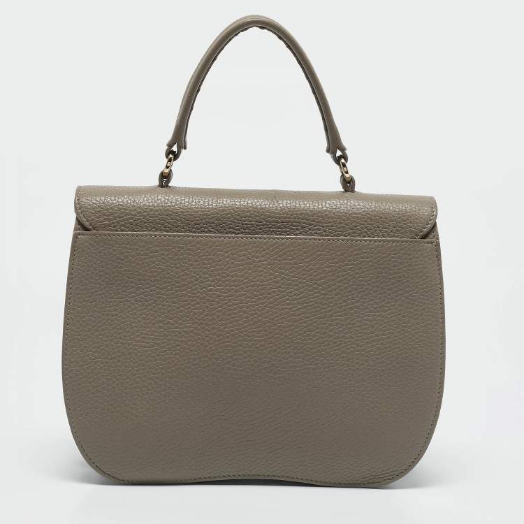 Pre Owned Furla Grey Leather Ducale Top Handle Bag