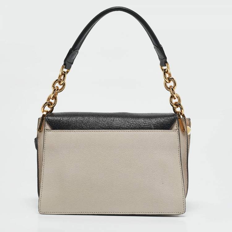 Pre Owned Furla Tricolor Leather Mini Diva Top Handle Bag