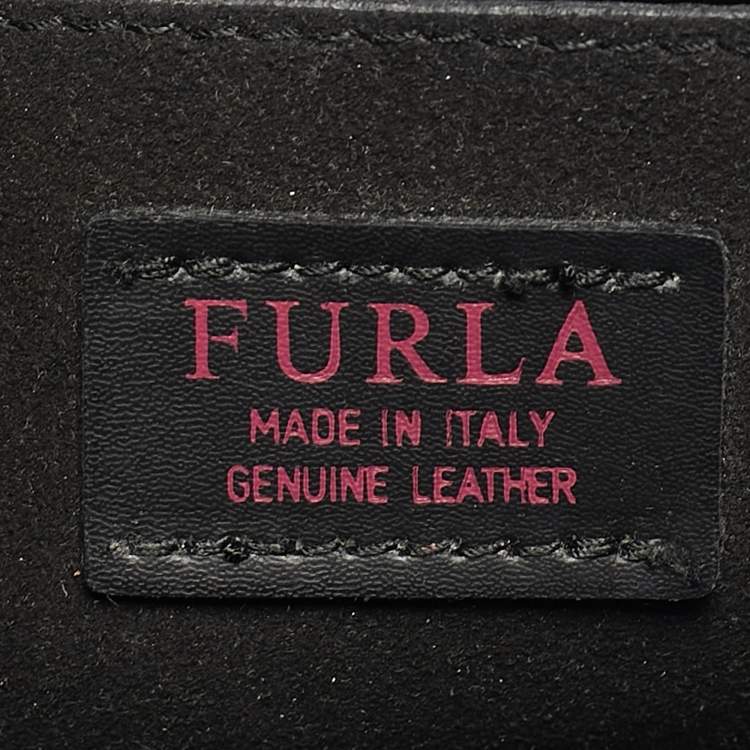 Pre Owned Furla Tricolor Leather Mini Diva Top Handle Bag