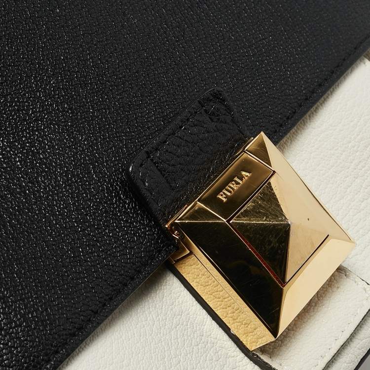 Pre Owned Furla Tricolor Leather Mini Diva Top Handle Bag