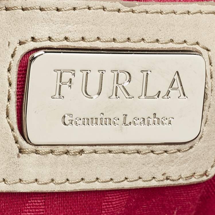 Pre Owned Furla Tricolor Leather and Suede Expandable Tote