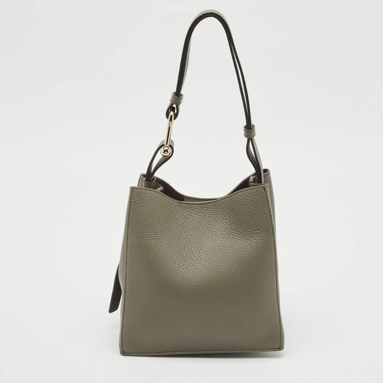Pre Owned Furla Agave Leather Mini Nuvola Bucket Bag