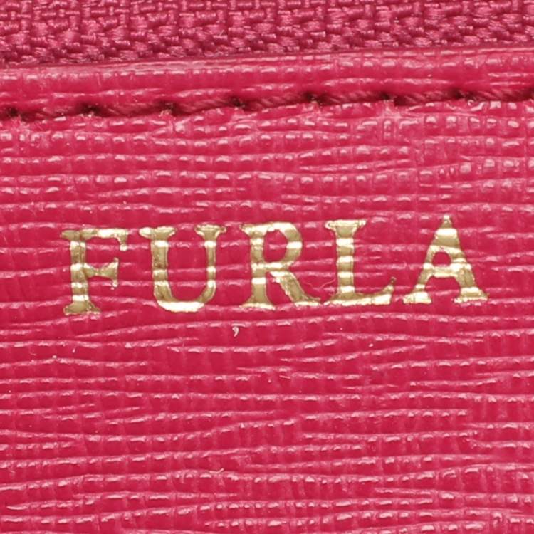 Pre Owned Furla Orange/Magenta Leather Tote