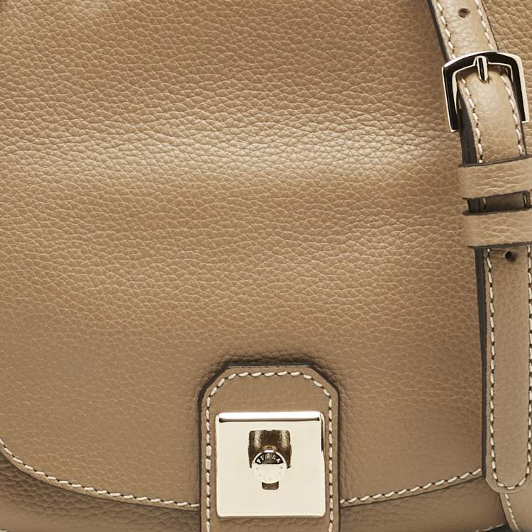 Pre Owned Furla Beige Leather Shoulder Bag