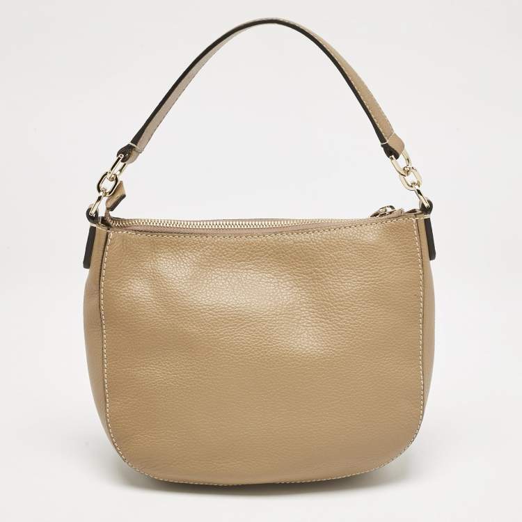 Pre Owned Furla Beige Leather Shoulder Bag