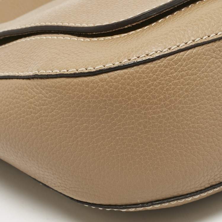 Pre Owned Furla Beige Leather Shoulder Bag