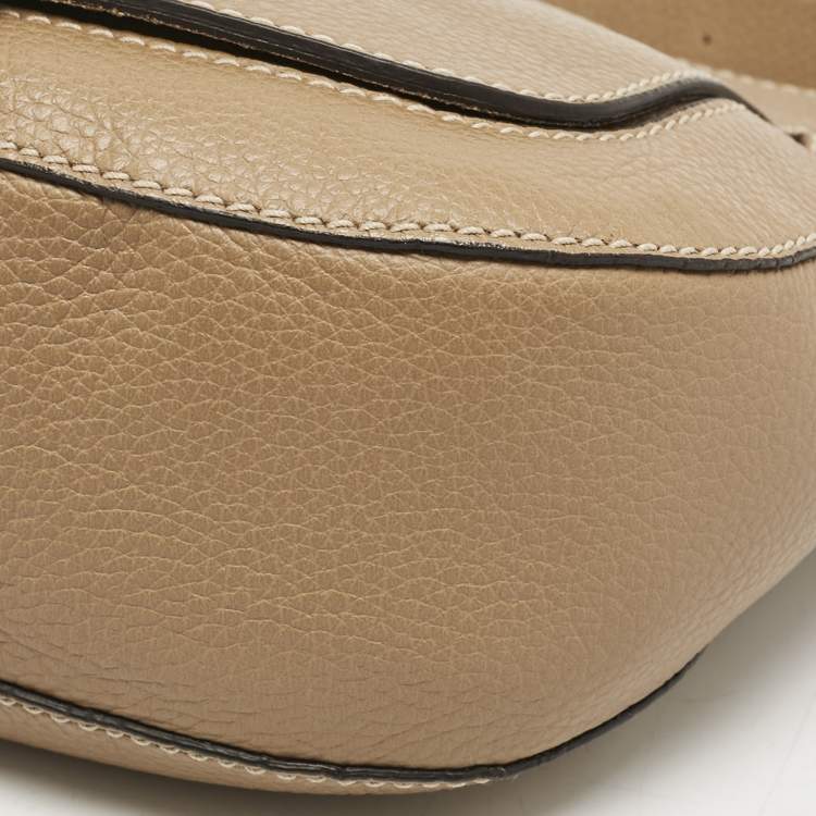 Pre Owned Furla Beige Leather Shoulder Bag