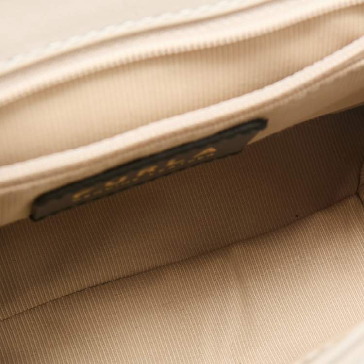 Pre Owned Furla Light Grey Leather 1927 Top Handle Bag