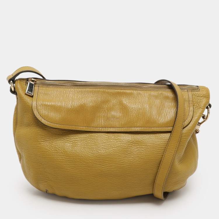 Pre Owned Furla Yellow Leather Crossbody Bag