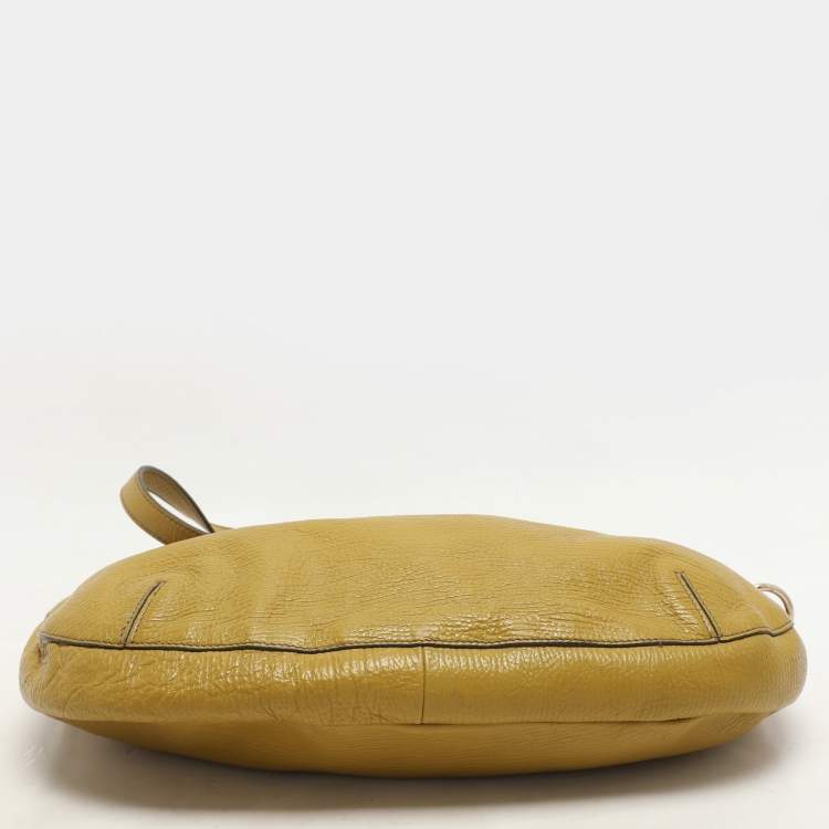 Pre Owned Furla Yellow Leather Crossbody Bag