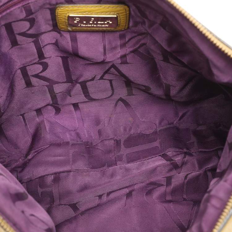 Pre Owned Furla Yellow Leather Crossbody Bag