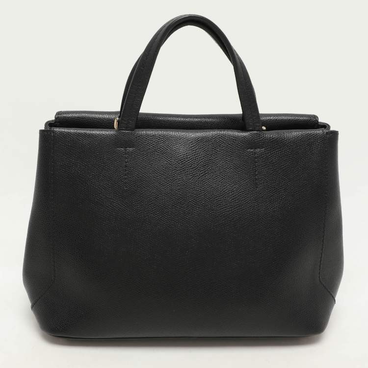 Pre Owned Furla Black Leather Kelis Tote