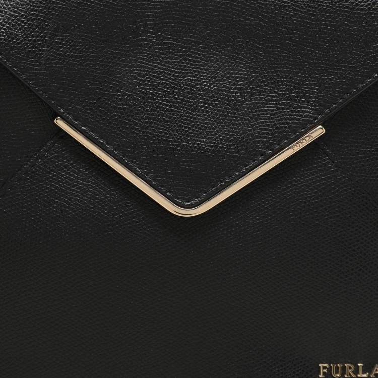 Pre Owned Furla Black Leather Kelis Tote