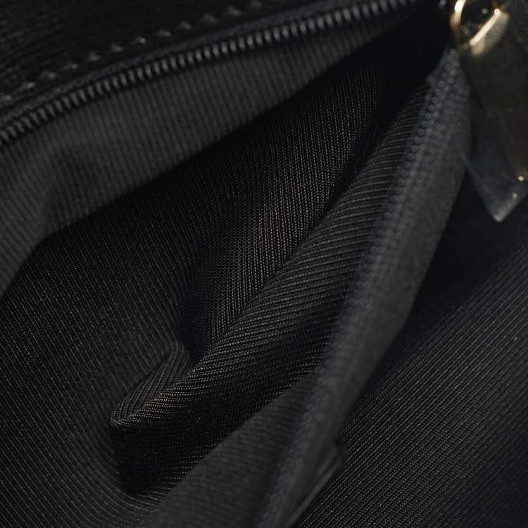 Pre Owned Furla Black Leather Bella Crossbody Bag